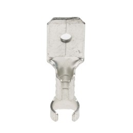 100 pcs - RS PRO Uninsulated Male Spade Connector, Tab, 6.35 x 0.8mm Tab Size, 0.5mm² to 1mm²