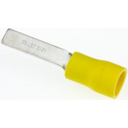50 pcs - JST, AF Insulated Crimp Blade Terminal 18.6mm Blade Length, 2.6mm² to 6.6mm², 12AWG to 10AWG, Yellow
