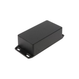 1 pcs - Hammond 1590 Series Black Die Cast Aluminium Enclosure, IP54, Flanged, Black Lid, 121.2 x 65.5 x 39.8mm
