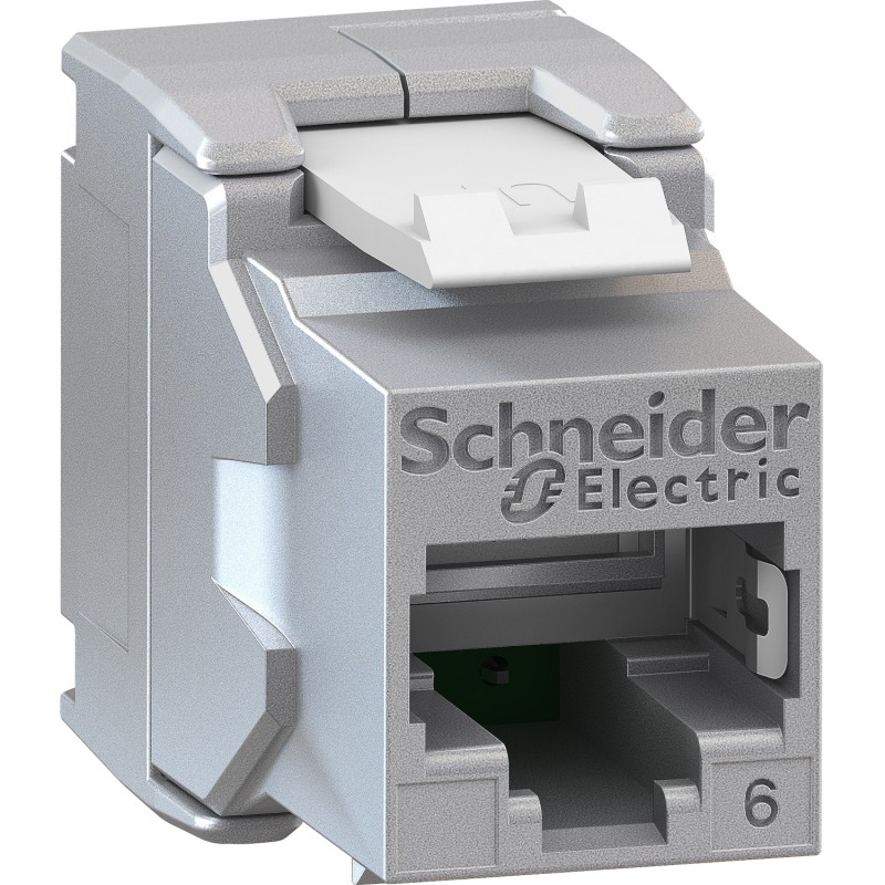 1 Box of 24 - Schneider Electric Actassi Series Socket RJ45 Connector, Cable Mount, Cat6