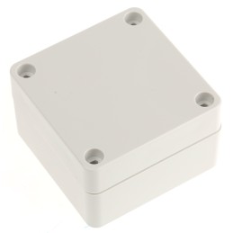 1 pcs - Hammond 1554 Series Grey ABS Enclosure, IP66, Grey Lid, 65 x 65 x 40mm