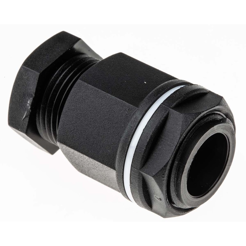 5 pcs - RS PRO Black Plastic Cable Gland, M20 Thread, 8mm Min, 13mm Max, IP55