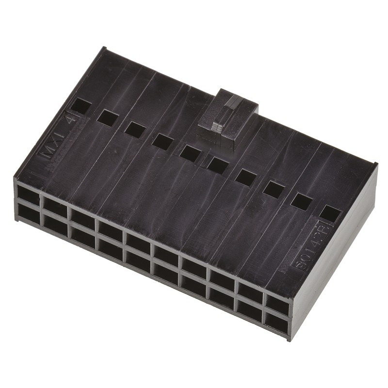 5 pcs - Molex, C-Grid III Female Connector Housing, 2.54mm Pitch, 20 Way, 2 Row