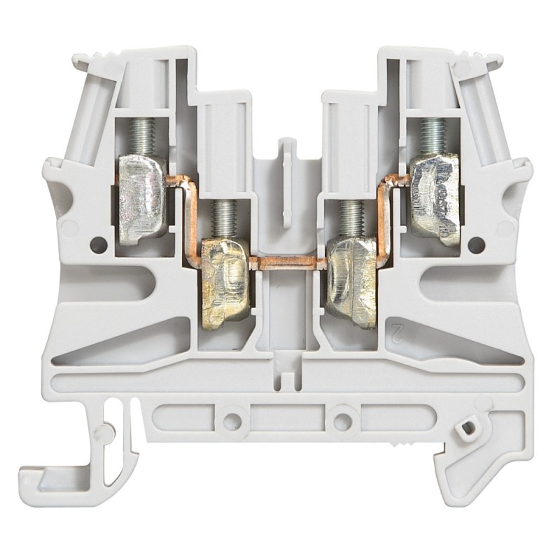 1 Box of 25 - Legrand Viking Series Grey Non-Fused DIN Rail Terminal, 0.25 - 4mm², Single-Level, Screw Termination, ATEX