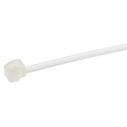 1 Bag of 200 - HellermannTyton Cable Tie, 100mm x 2.5 mm, Natural Nylon, Pk-200