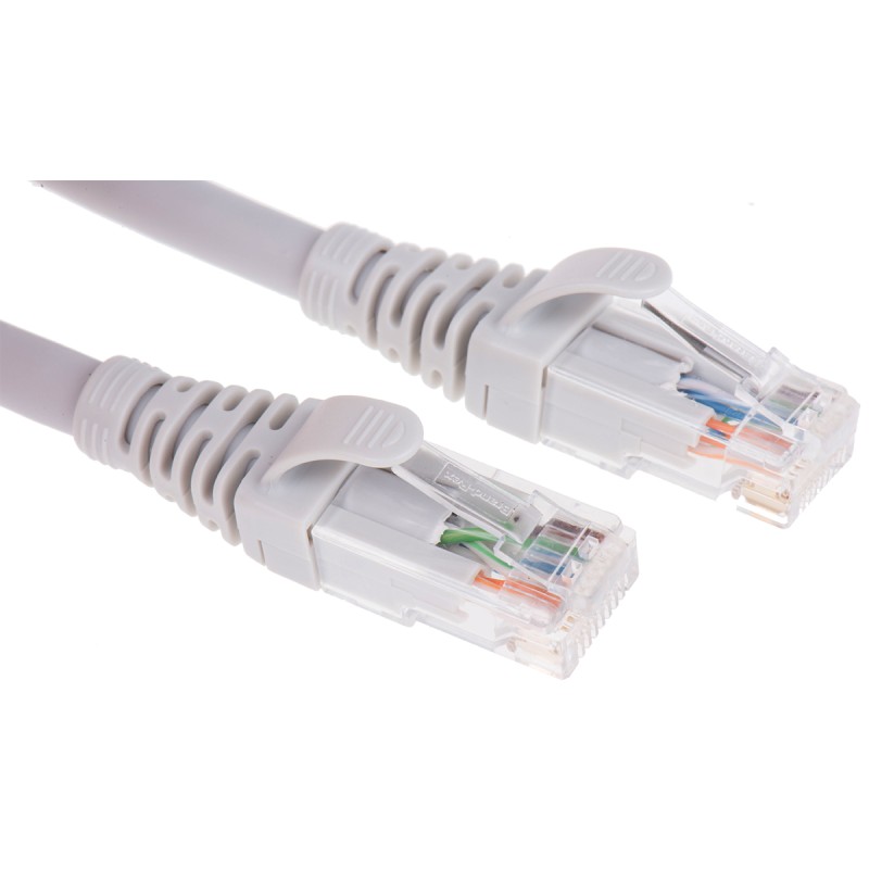 1 pcs - Brand-Rex Cat6 Male RJ45 to Male RJ45 Ethernet Cable, U/UTP, Grey LSZH Sheath, 1m