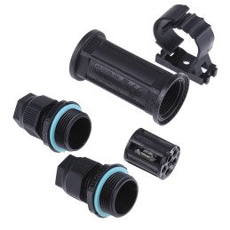 1 pcs - RS PRO Black Nylon Junction Box, IP68, 5 Terminals