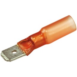 1 Box of 25 - TE Connectivity Duraseal Red Insulated Female Spade Connector, Tab, 6.35 x 0.8mm Tab Size, 0.3mm² to 0.9mm²