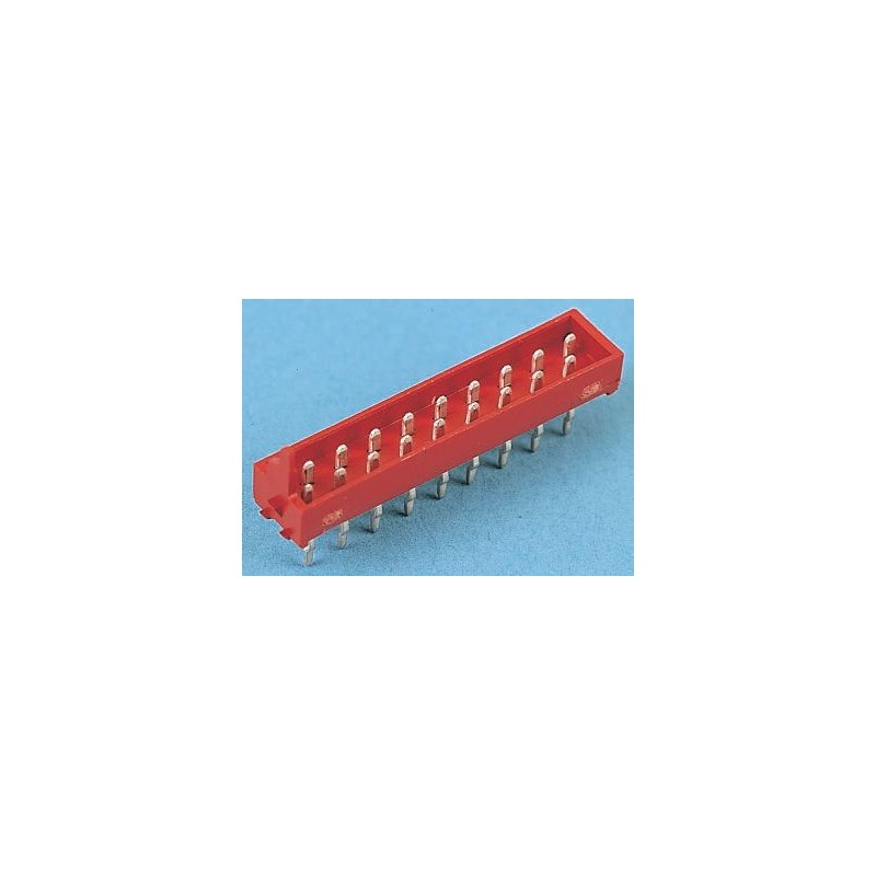1 pcs - TE Connectivity Micro-Match Series Straight Through Hole PCB Header, 16 Contact(s), 1.27mm Pitch, 1 Row(s), Shrouded