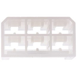 1 Box of 2600 - TE Connectivity, FASTIN-FASTON .250 6 Way Nylon Crimp Terminal Housing, 6.35mm Tab Size, Natural