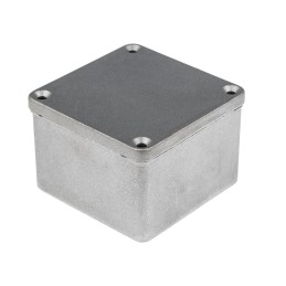 1 pcs - RS PRO Grey Die Cast Aluminium Enclosure, IP65, Grey Lid, 87 x 87 x 61mm