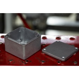 1 pcs - RS PRO Grey Die Cast Aluminium Enclosure, IP65, Grey Lid, 87 x 87 x 61mm