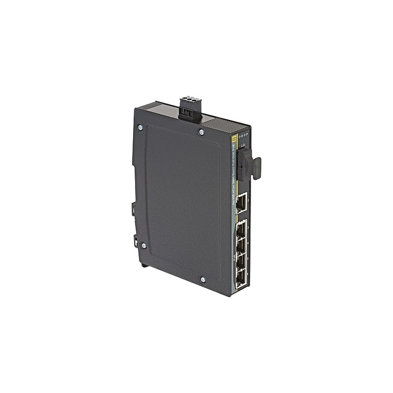 1 pcs - HARTING DIN Rail Mount Ethernet Switch, 5 RJ45 Ports, 10/100/1000Mbit/s Transmission, 48V dc