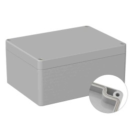 1 pcs - RS PRO Grey ABS General Purpose Enclosure, IP66, IK07, Grey Lid, 120 x 160 x 75mm