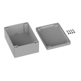 1 pcs - RS PRO Grey ABS General Purpose Enclosure, IP66, IK07, Grey Lid, 120 x 160 x 75mm