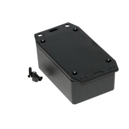 1 pcs - Hammond 1591 Series Black Flame Retardant ABS Enclosure, IP54, Flanged, Black Lid, 87 x 57 x 36mm