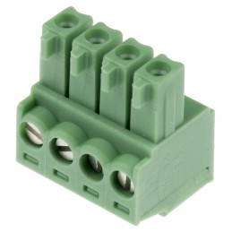 250 pcs - Phoenix Contact 3.5mm Pitch 4 Way Pluggable Terminal Block, Plug, Cable Mount, Screw Termination
