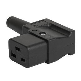 1 pcs - Schurter C19 Right Angle Cable Mount IEC Connector Socket, 21A, 250 V