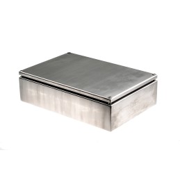 1 pcs - RS PRO Unpainted Stainless Steel Terminal Box, IP66, 300 x 150 x 80mm