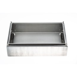 1 pcs - RS PRO Unpainted Stainless Steel Terminal Box, IP66, 300 x 150 x 80mm
