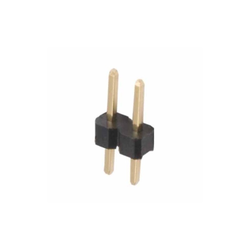 50 pcs - HARWIN M22 Series Vertical Through Hole Pin Header, 2 Contact(s), 2.0mm Pitch, 1 Row(s), Unshrouded