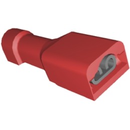 1 Box of 3000 - TE Connectivity Ultra-Fast Plus .110 Red Insulated Female Spade Connector, Receptacle, 2.79 x 0.51mm Tab Size, 0
