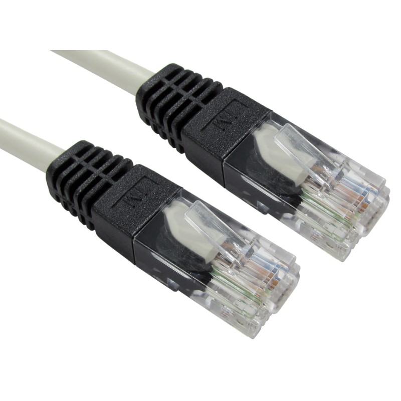 1 pcs - RS PRO Cat5e Straight Male RJ45 to Straight Male RJ45 Ethernet Cable, UTP, Grey PVC Sheath, 5m