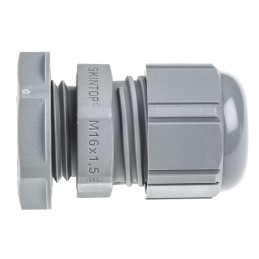 1 Bag of 5 - Lapp SKINTOP Series Grey Polyamide Cable Gland, M16 Thread, 4mm Min, 10mm Max, IP66, IP68, IP69