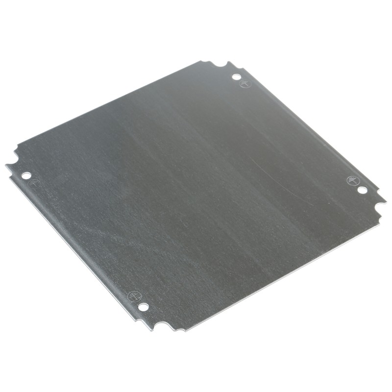 1 pcs - Schneider Electric S3D, CRN, S3X, PLM, S57 Series Sheet Steel Galvanised Mounting Plate, 250mm H, 2mm W, 250mm L for