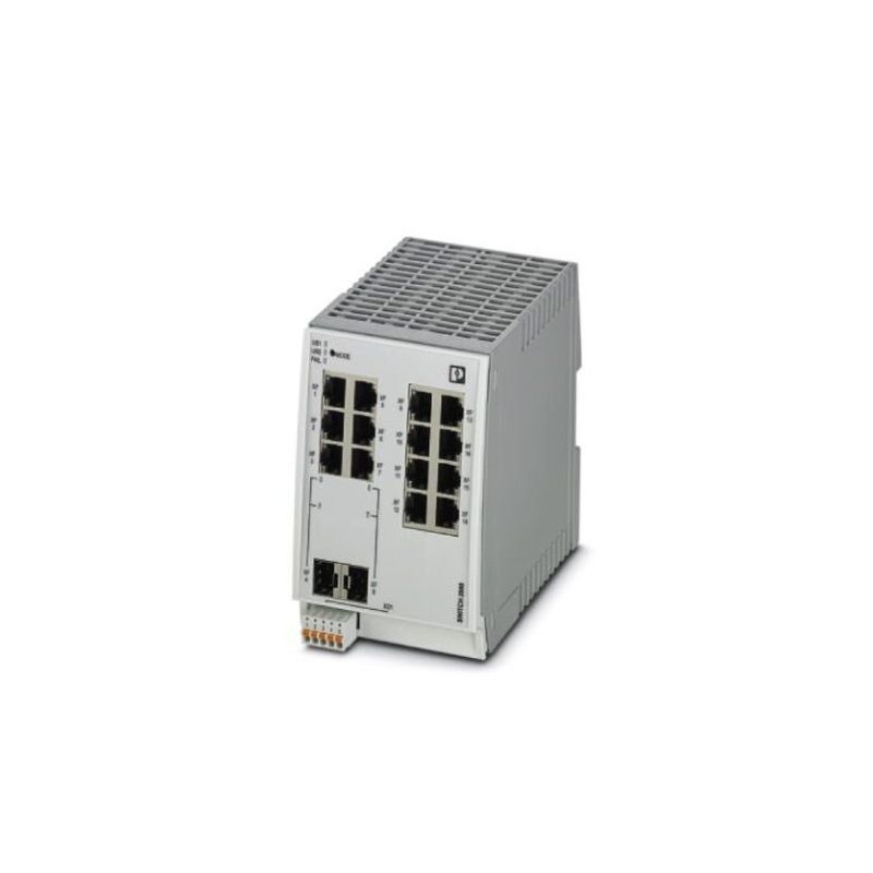 1 pcs - Phoenix Contact FL SWITCH Series DIN Rail Mount Ethernet Switch, 14 RJ45 Ports, 100Mbit/s Transmission, 24V dc