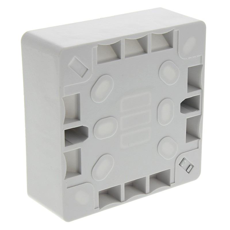1 pcs - RS PRO White Back Box, BS, IP20, 1 Gangs, 86.6 x 86.6 x 28mm