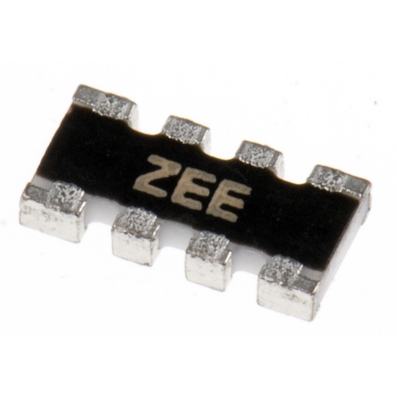50 pcs - Bourns, CAY16 3.3kΩ ±5% Isolated Resistor Array, 4 Resistors, 0.25W total, 1206 (3216M), Convex