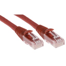 1 pcs - RS PRO Cat6 Male RJ45 to Male RJ45 Ethernet Cable, U/UTP, Red LSZH Sheath, 3m