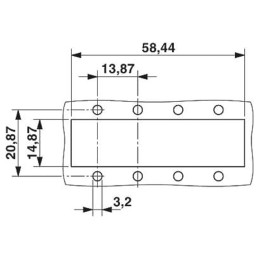 1 Box of 5 - Phoenix Contact, VS-08-A-RJ45/LP-4-IP 20 Panel Mounting Frame