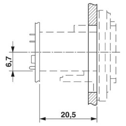 1 Box of 5 - Phoenix Contact, VS-08-A-RJ45/LP-4-IP 20 Panel Mounting Frame