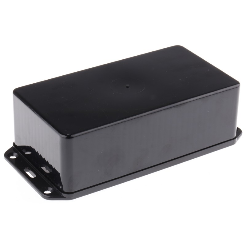 1 pcs - CAMDENBOSS Series 2000 Series Black ABS Enclosure, IP65, Flanged, Black Lid, 170 x 80 x 50mm
