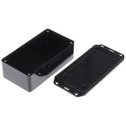 1 pcs - CAMDENBOSS Series 2000 Series Black ABS Enclosure, IP65, Flanged, Black Lid, 170 x 80 x 50mm
