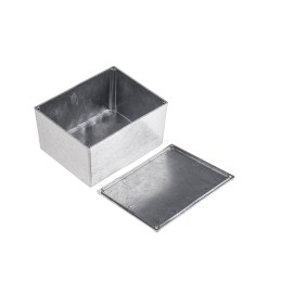 1 pcs - RS PRO Silver Die Cast Aluminium Enclosure, IP54, Silver Lid, 120.5 x 79.6 x 59.3mm