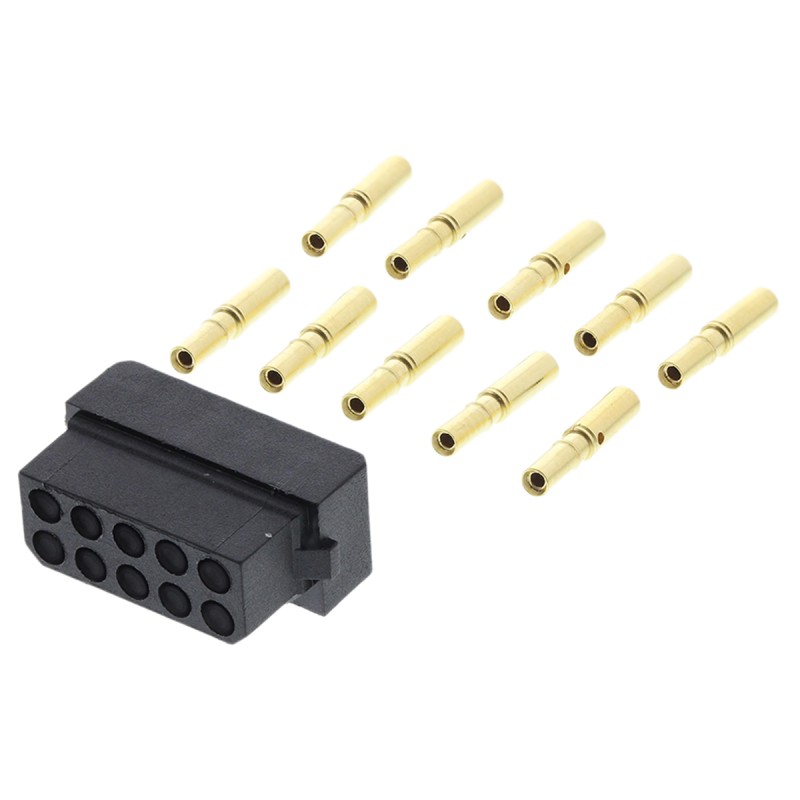 1 pcs - HARWIN Datamate Connector Kit Containing 10 way DIL Female Shell, Crimps