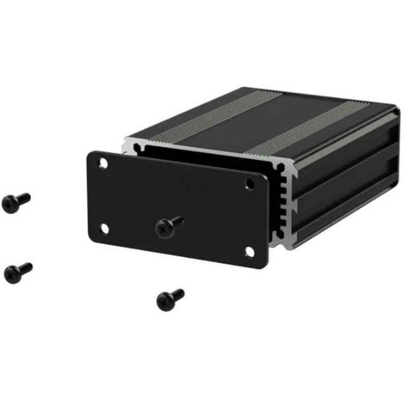 1 pcs - RS PRO Black Aluminium Instrument Case, 40 x 63.5 x 30mm