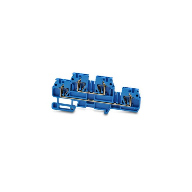 1 Box of 5 - RS PRO Blue Feed Through Terminal Block, 2.5mm², 2-Level, Cage Clamp Termination