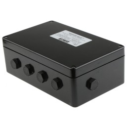 1 pcs - CE-TEK CEP Series Black Polyester Junction Box, IP66, 26 Terminals, ATEX, 260 x 160 x 90mm