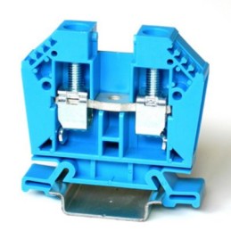 1 Box of 5 - RS PRO Blue Feed Through Terminal Block, 25mm², 1-Level, Cage Clamp Termination