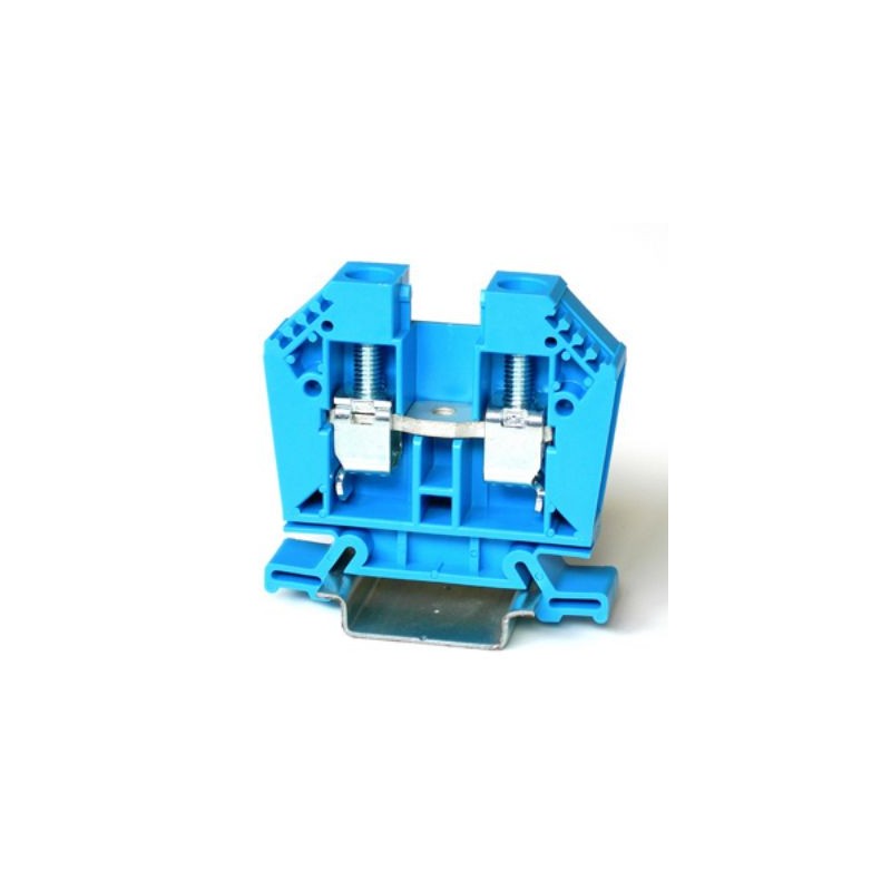 1 Box of 5 - RS PRO Blue Feed Through Terminal Block, 25mm², 1-Level, Cage Clamp Termination