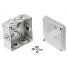 1 pcs - ABB Grey Thermoplastic Junction Box, IP55, 100 x 100 x 50mm