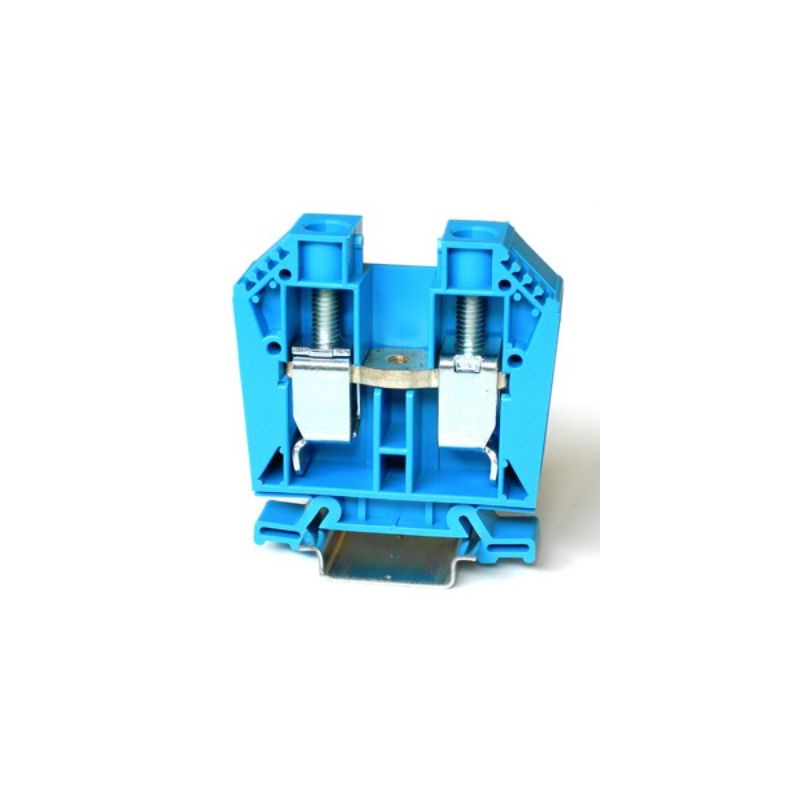 1 Box of 5 - RS PRO Blue Feed Through Terminal Block, 50mm², 1-Level, Cage Clamp Termination