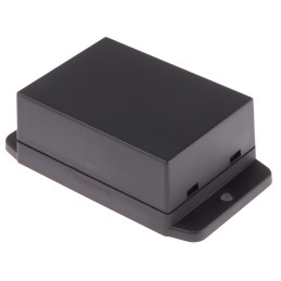 1 pcs - RS PRO Black ABS Enclosure, Flanged, Black Lid, 70 x 50 x 29mm
