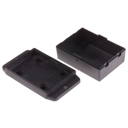 1 pcs - RS PRO Black ABS Enclosure, Flanged, Black Lid, 70 x 50 x 29mm