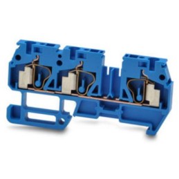 1 Box of 5 - RS PRO Blue Feed Through Terminal Block, 2.5mm², 1-Level, Spring Termination