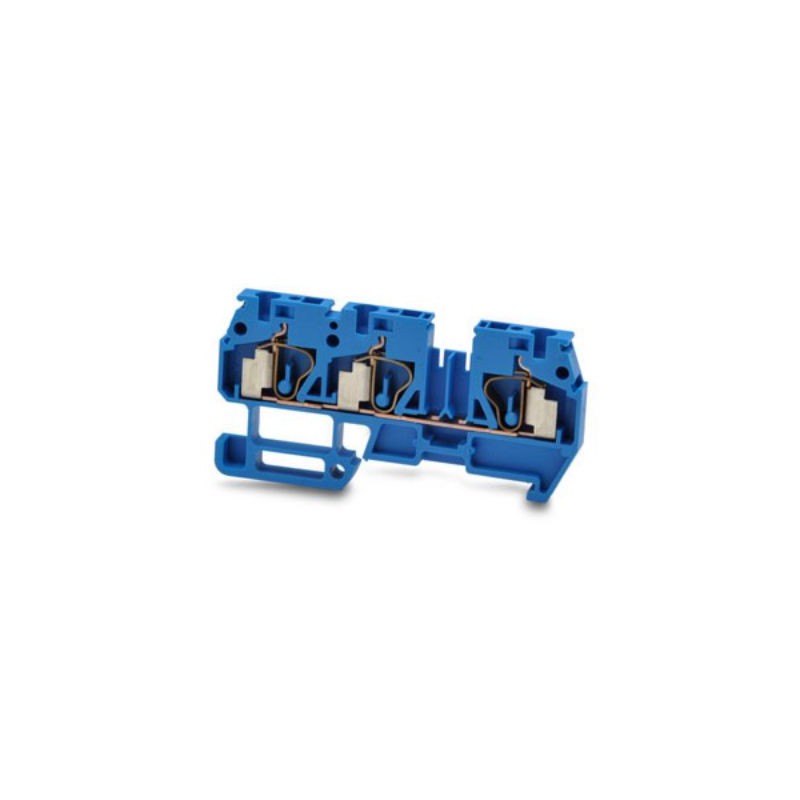 1 Box of 5 - RS PRO Blue Feed Through Terminal Block, 2.5mm², 1-Level, Spring Termination